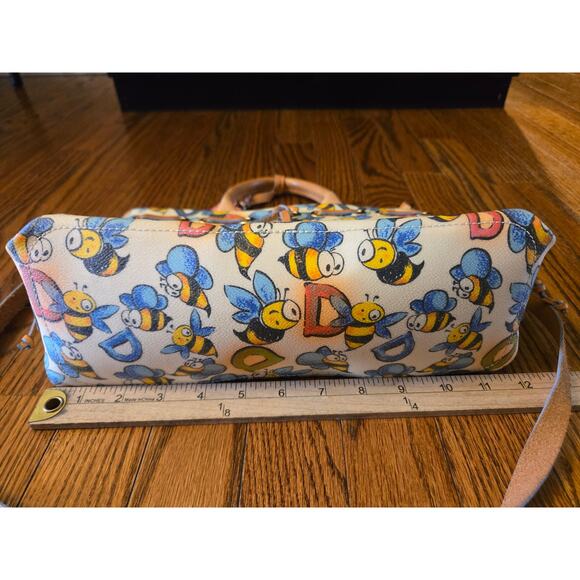 Dooney & Bourke Vintage Bumble Bee Print Convertible Tote Bag & Crossbody Purse - Picture 14 of 16